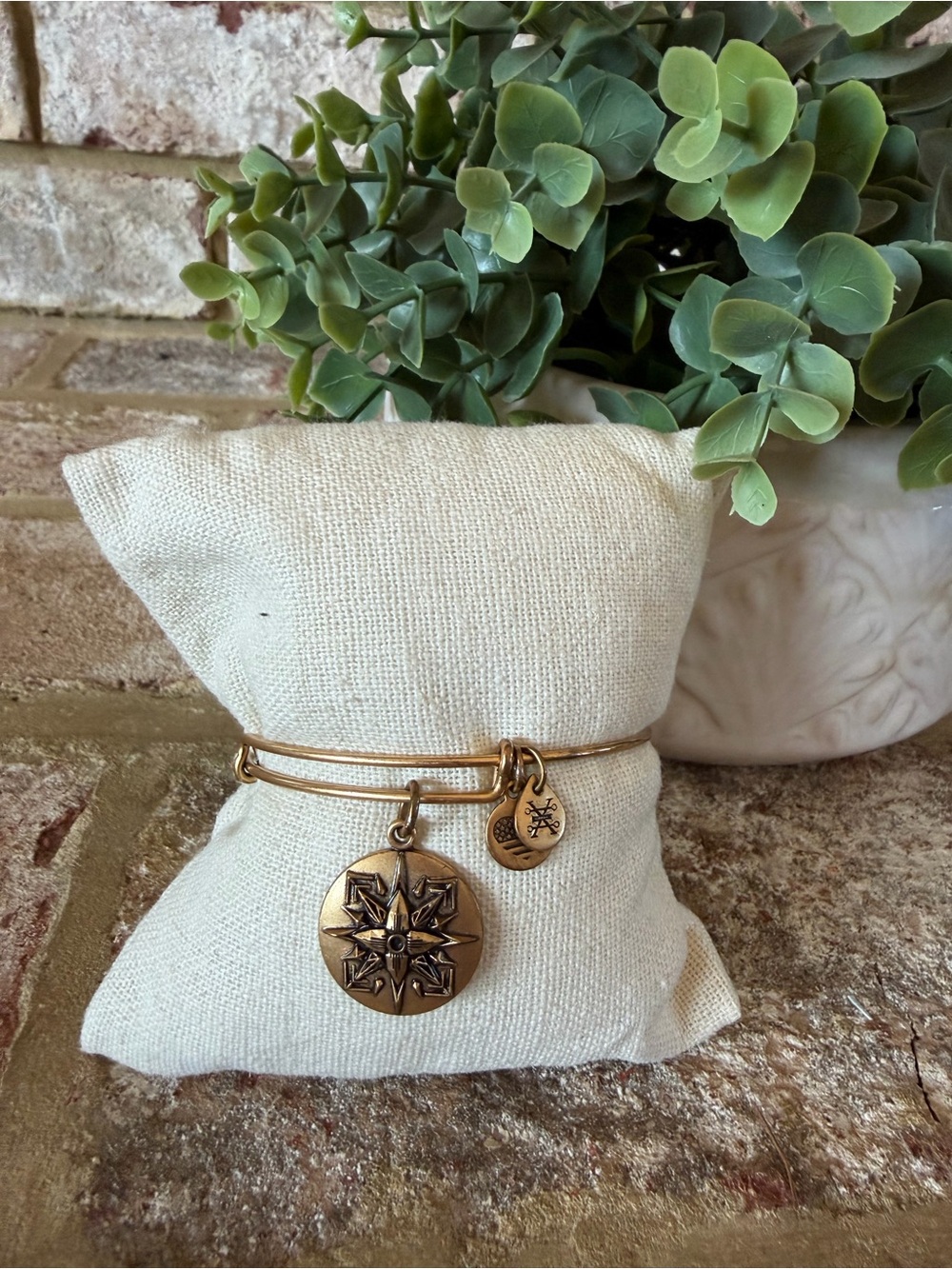 Alex and Ani | Gold Healing Love Circle Charm Bangle | 2016